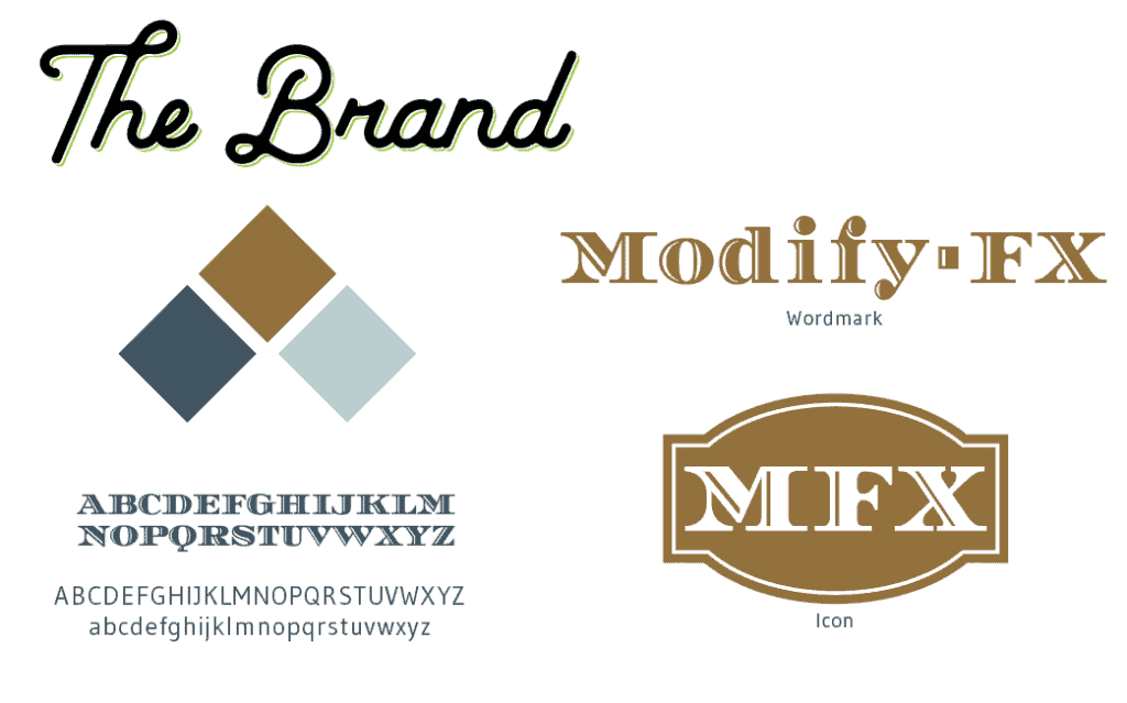 the graphic design process for modify-fx